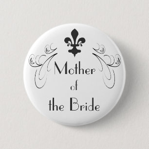 Decoratief Fleur de Lis Moeder van de Bride Button