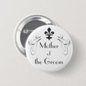 Decoratief Fleur de Lis Moeder van de Groom Button (Voorkant /achterkant)