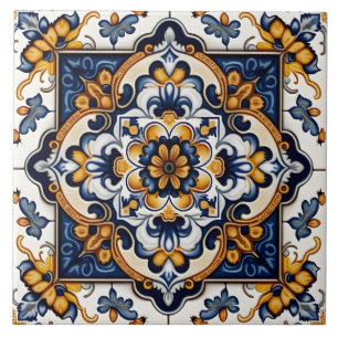 Decoratief Floral Botanical Mediterranean Spain Tegeltje