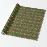 Decoratief Floral Christmas Holiday Wrapping Paper Cadeaupapier<br><div class="desc">Mooie decoratieve bloemenkerstvakantie inpakpapier</div>