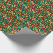 Decoratief Floral Christmas Holiday Wrapping Paper Cadeaupapier (Hoek)