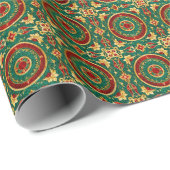 Decoratief Floral Christmas Holiday Wrapping Paper Cadeaupapier (Rol Hoek)