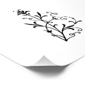 Decoratief Floral Flourish Foto Afdruk (Hoek)