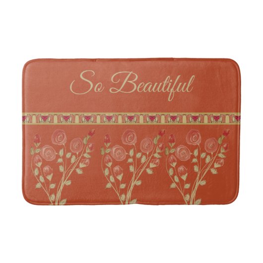 Decoratief Floral geaccentreerd Badmat (Voorkant)