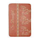 Decoratief Floral geaccentreerd Badmat (Voorkant Verticaal)