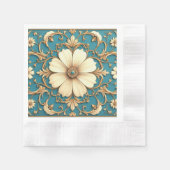 Decoratief Floral Pattern Servet (Voorkant)