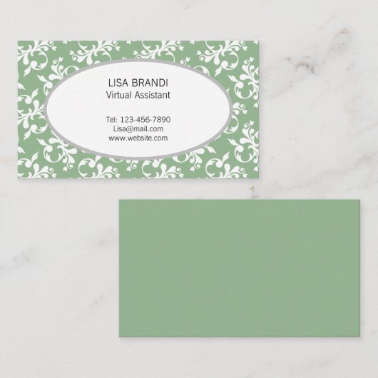 Decoratief Floral Pattern Sjabloon Visitekaartje (Voorkant / Achterkant)