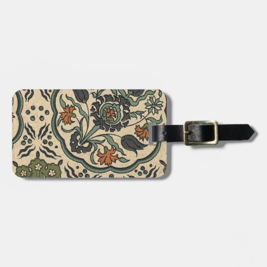Decoratief Floral Persiaans teile design Bagagelabel (Voorkant horizontaal)