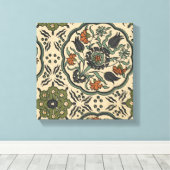 Decoratief Floral Persiaans teile design Canvas Afdruk (Insitu (Houten vloer))