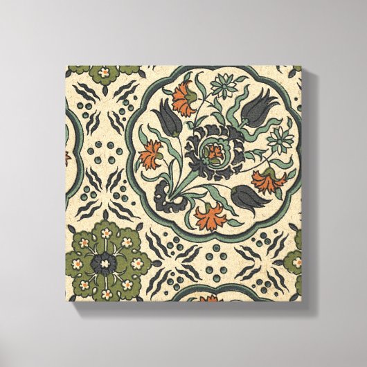 Decoratief Floral Persiaans teile design Canvas Afdruk (Voorkant)