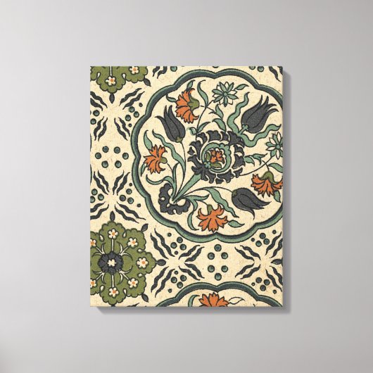 Decoratief Floral Persiaans teile design Canvas Afdruk (Voorkant)