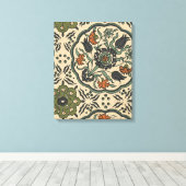 Decoratief Floral Persiaans teile design Canvas Afdruk (Insitu (Houten vloer))