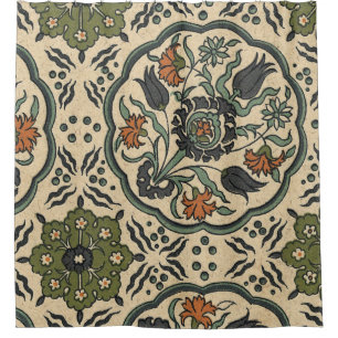 Decoratief Floral Persiaans teile design Douchegordijn