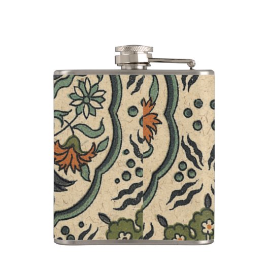 Decoratief Floral Persiaans teile design Heupfles (Achterkant)