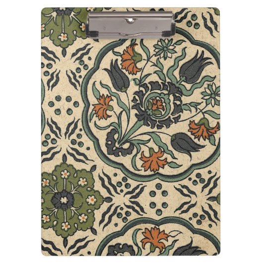 Decoratief Floral Persiaans teile design Klembord (Voorkant)