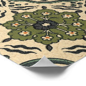 Decoratief Floral Persiaans teile design Poster (Hoek)
