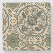 Decoratief Floral Persiaans teile design Stenen Onderzetter (Voorkant)