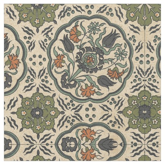 Decoratief Floral Persiaans teile design Stof (Close Up)