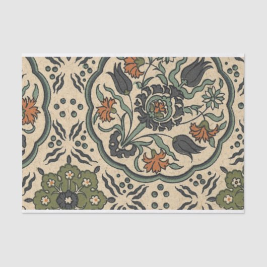 Decoratief Floral Persiaans teile design Tissuepapier (Voorkant)
