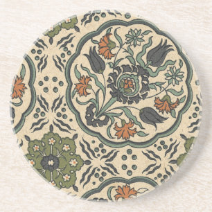 Decoratief Floral Persiaans teile design Zandsteen Onderzetter