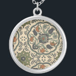Decoratief Floral Persiaans teile design Zilver Vergulden Ketting<br><div class="desc">Een decoratief bloemontwerp,  dit Perzische teeltje kenmerkt een aantal verschillende bloemen die samen dansen in een prachtige kleurenkapel. Ken je iemand die van bloemen of design uit andere landen houdt? Dit zou het perfecte cadeau voor hen zijn!</div>