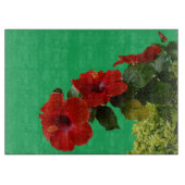 Decoratief Floral Red Hibiscus Snijplank (Voorkant)