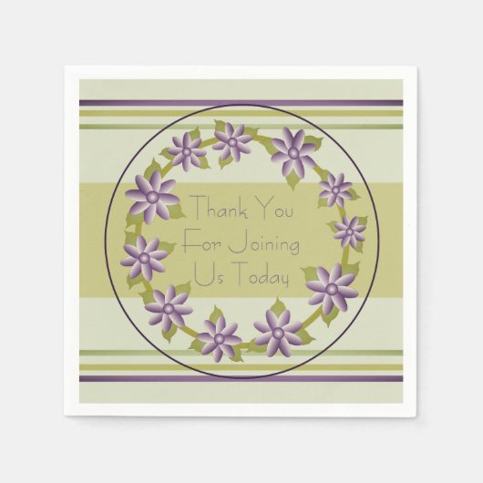 Decoratief Floral Ring Design Servet (Voorkant)