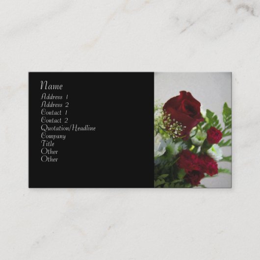 Decoratief Floral Visitekaartje (Voorkant)