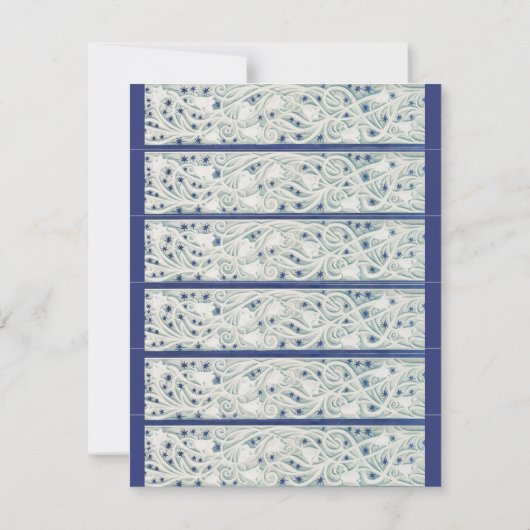 Decoratief Foliage Feestelijk Kerstdiner Kaart (Achterkant)