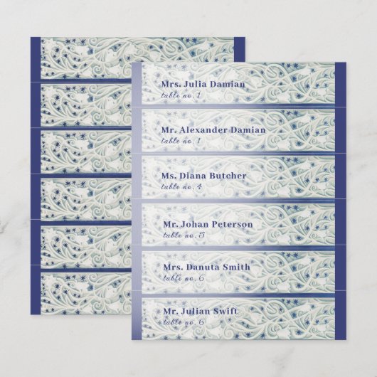 Decoratief Foliage Feestelijk Kerstdiner Kaart (Voorkant / Achterkant)