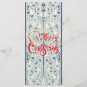 Decoratief Foliage Feestelijk Kerstdiner Menu (Achterkant)