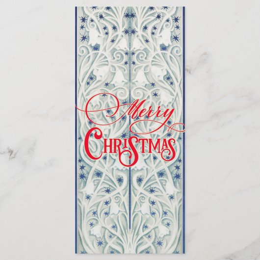 Decoratief Foliage Feestelijk Kerstdiner Menu (Achterkant)