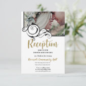 Decoratief frame minimalistische ontvangstkaart  kaart (Staand voorkant)