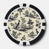 Decoratief Frans toile patroon Poker Chips (Voorkant)