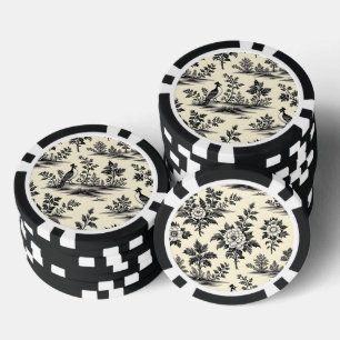 Decoratief Frans toile patroon Poker Chips