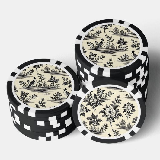 Decoratief Frans toile patroon Poker Chips (Opstapeling)
