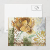 Decoratief fresco-ontwerp met Wereldbol ventilator Briefkaart (Voorkant / Achterkant)