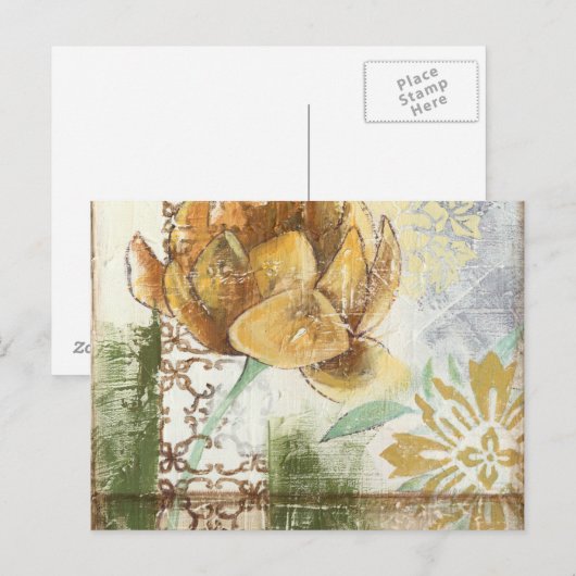 Decoratief fresco-ontwerp met Wereldbol ventilator Briefkaart (Voorkant / Achterkant)