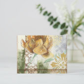 Decoratief fresco-ontwerp met Wereldbol ventilator Briefkaart (Staand voorkant)