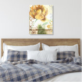 Decoratief fresco-ontwerp met Wereldbol ventilator Canvas Afdruk (Insitu (Slaapkamer))