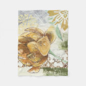 Decoratief fresco-ontwerp met Wereldbol ventilator Fleece Deken (Voorkant)