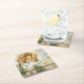 Decoratief fresco-ontwerp met Wereldbol ventilator Kartonnen Onderzetters (Insitu)