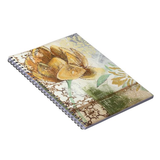 Decoratief fresco-ontwerp met Wereldbol ventilator Notitieboek (Rechterzijde)