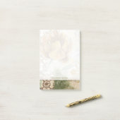 Decoratief fresco-ontwerp met Wereldbol ventilator Post-it® Notes (Op bureau)