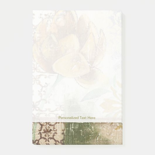 Decoratief fresco-ontwerp met Wereldbol ventilator Post-it® Notes (Voorkant)