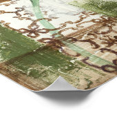 Decoratief fresco-ontwerp met Wereldbol ventilator Poster (Hoek)