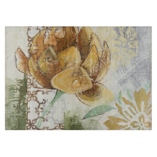 Decoratief fresco-ontwerp met Wereldbol ventilator Snijplank (Voorkant)