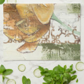 Decoratief fresco-ontwerp met Wereldbol ventilator Theedoek (Gevouwen)