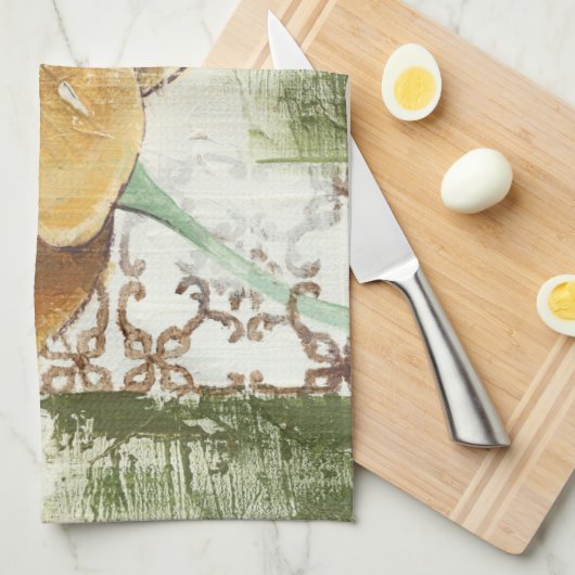 Decoratief fresco-ontwerp met Wereldbol ventilator Theedoek (Quarter Fold)