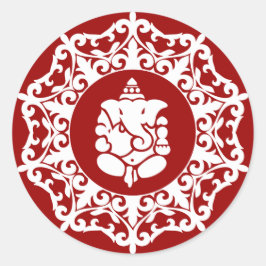 Decoratief Ganesha-ontwerp Ronde Sticker